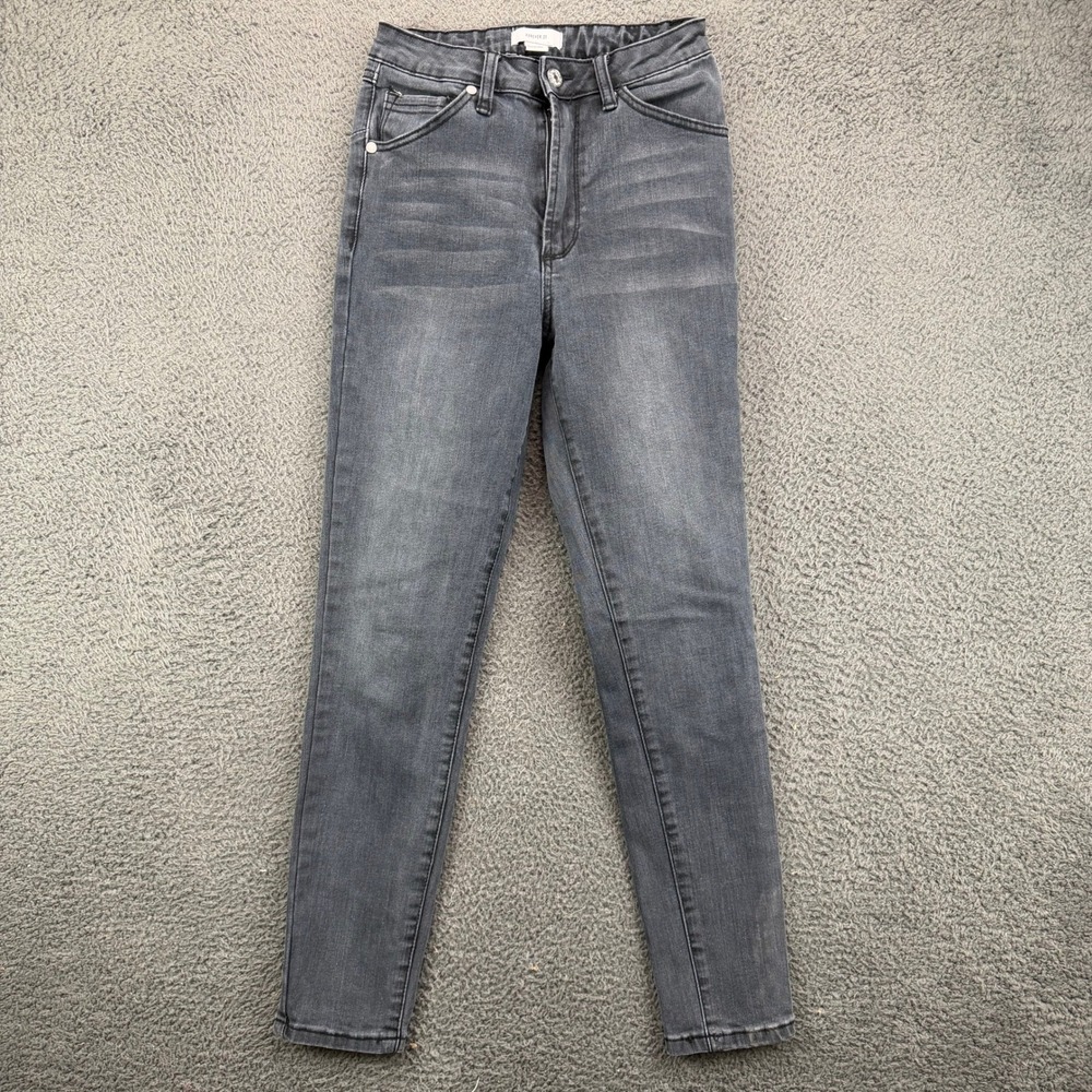 Forever 21 Womens High Rise‎ Skinny Jeans Gray Washed Stretch Denim Size 27